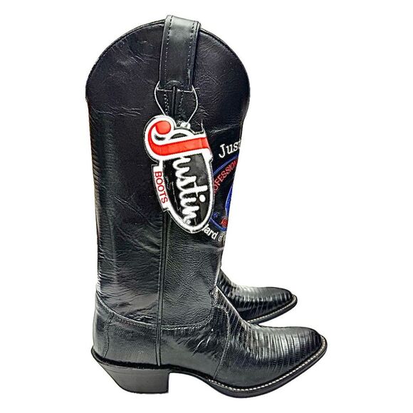Justin Women’s Professional Rodeo Cowboy Boots Leather-Lizard USA Size 7 B USA - Picture 6 of 12